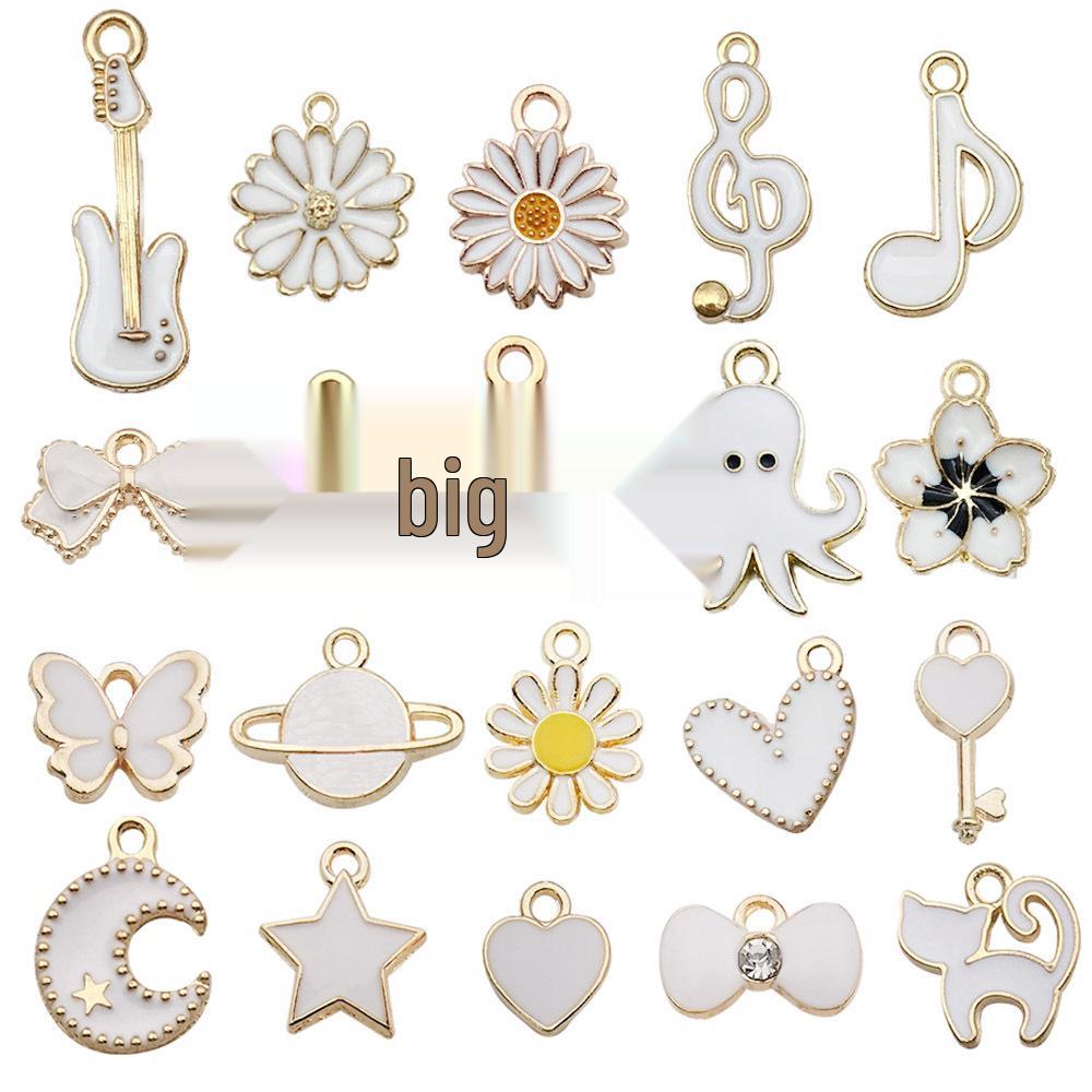 Mixed Color Cartoon Enamel Alloy Pendants for DIY Bracelets & Keychains