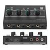 AMP‑14II 4 Channel Headphone Amplifier Compact 4 Way Stereo Headphone Amplifier with 12V 2A Adaptor for Studio Stage