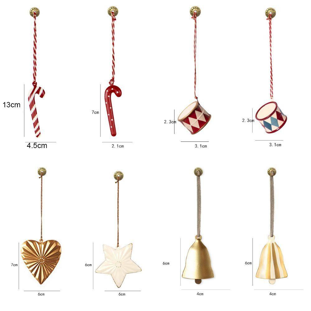 Cartoon Cane Drum Christmas Hanging Decoration Multicolor Xmas Tree Ornament Festival