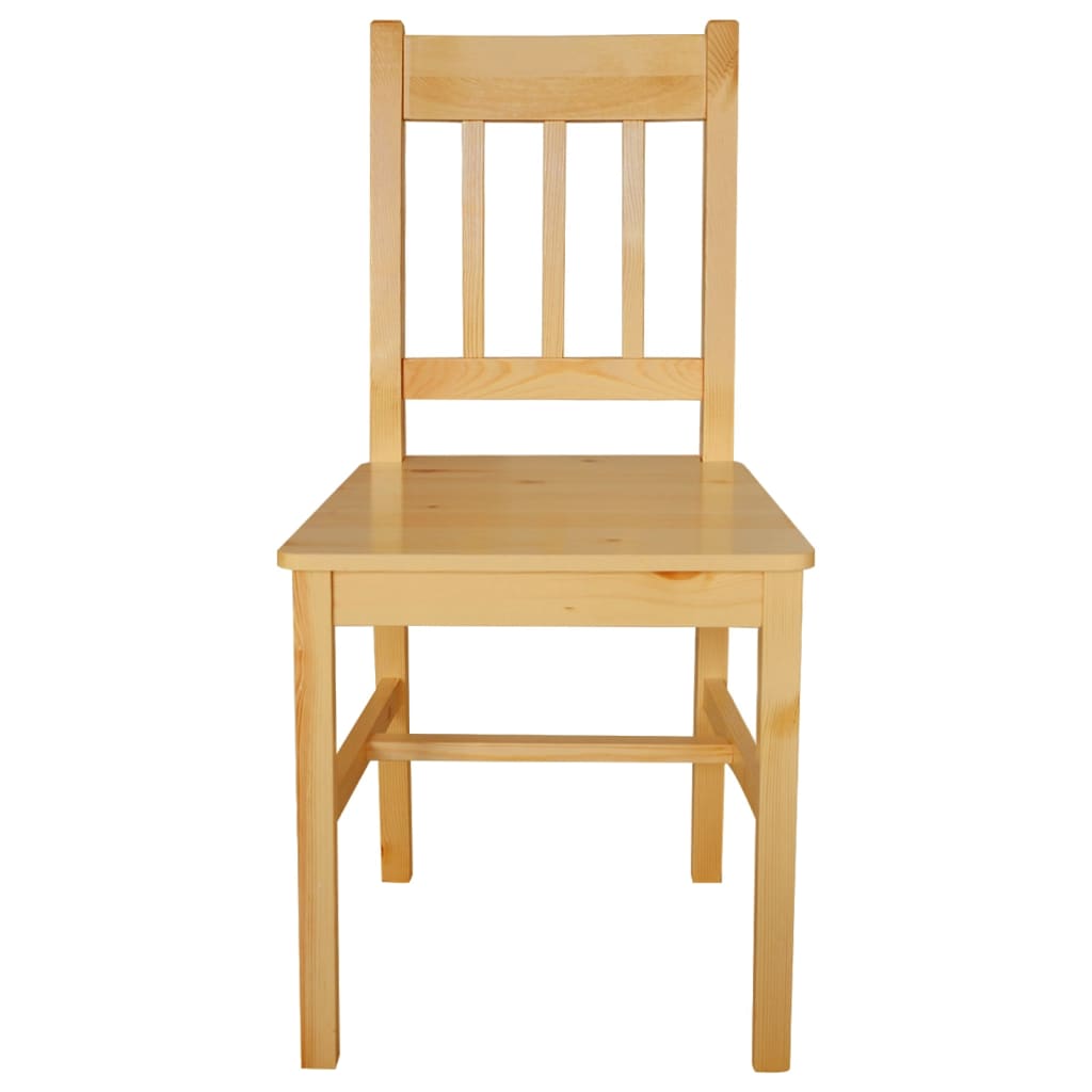 Vidaxl Dining Chairs, 6 Pcs, Pine Wood