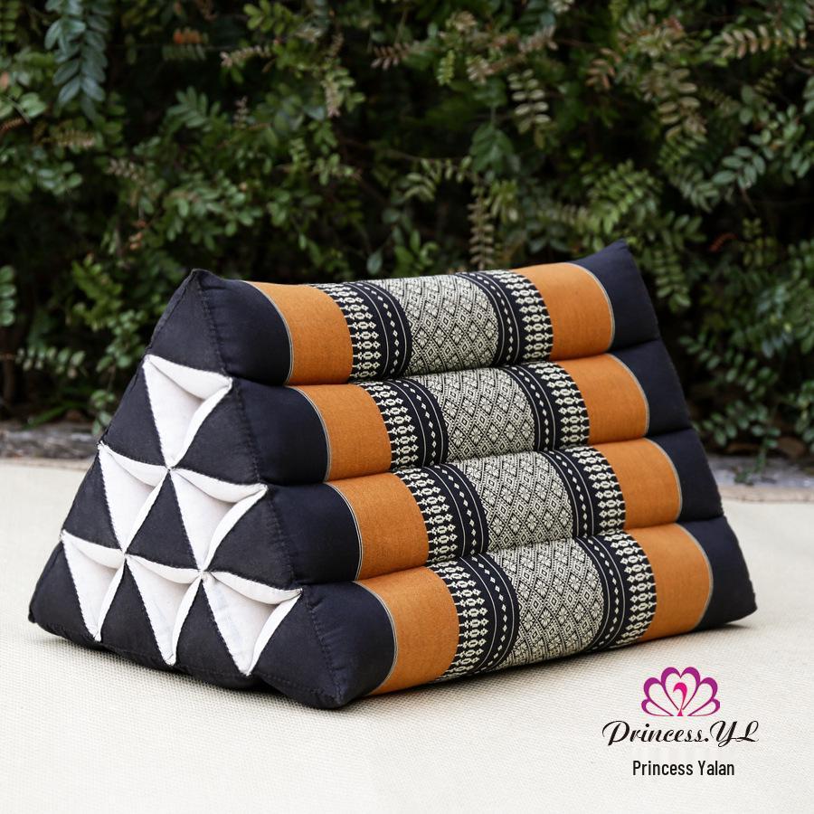 Thailand Triangle Tatami Cushion: Kapok Lumbar Pillow & Sofa Back Support.
