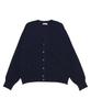 WEGO Unisex Drop Shoulder Long Sleeve Knit Work Navy Cardigan, Autumn/Winter Clothes, Top, Wear, School, Gift, Men's, Medium,