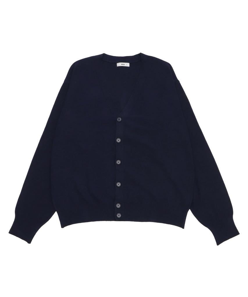 WEGO Unisex Drop Shoulder Long Sleeve Knit Work Navy Cardigan, Autumn/Winter Clothes, Top, Wear, School, Gift, Men's, Medium,