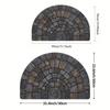 Absorbent Half-Circle Door Mat Soft Non-Slip Floor Mat Unique Semi-Round Entry Mat  Front Door