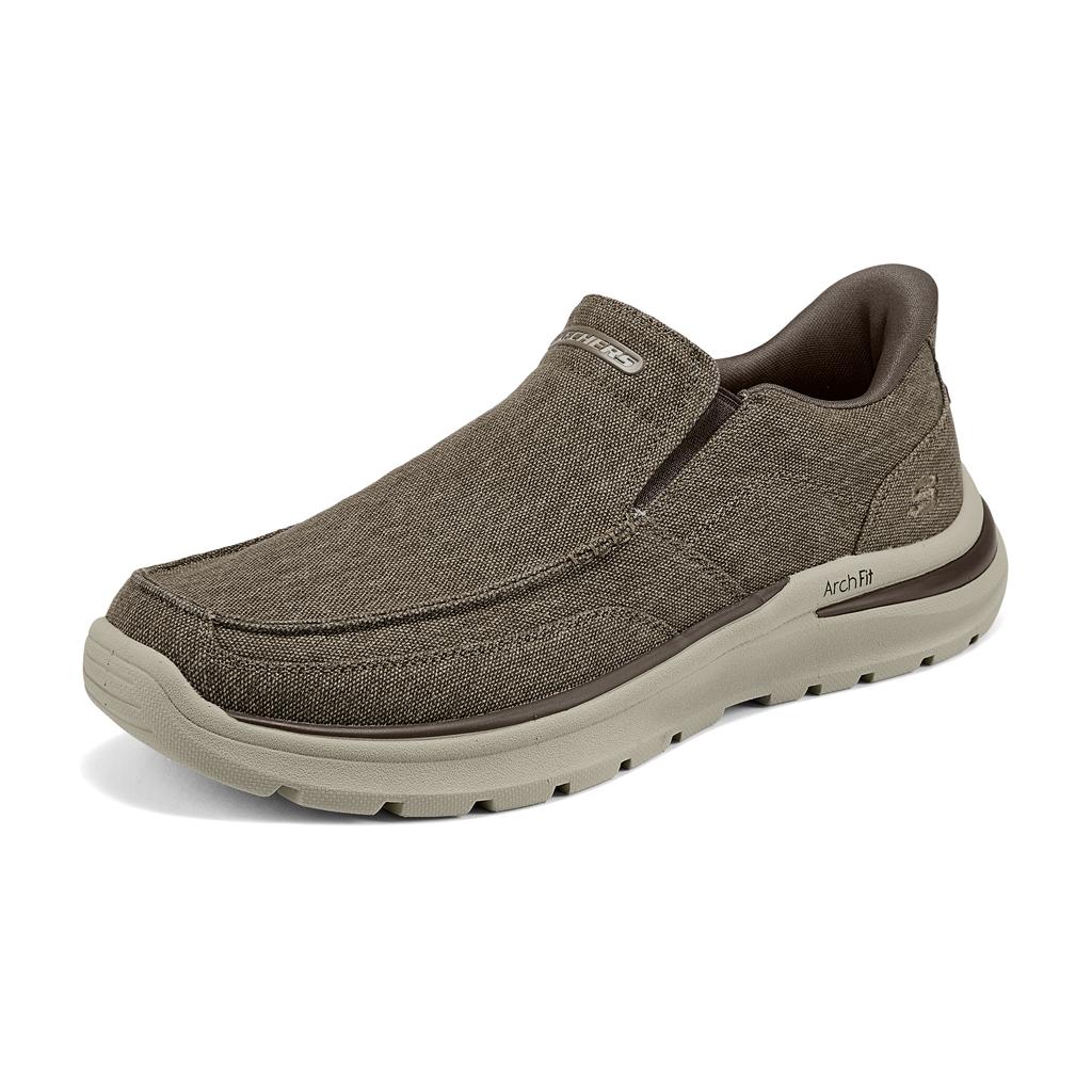 Skechers Casual Canvas Breathable Low-Top Lifestyle Shoes Men sneakers Brown 205490-BRN