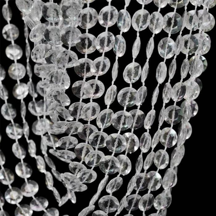 Pendant Chandelier - vidaXL - Crystal - 22 X 58 Cm - E27 - LED - Indoor