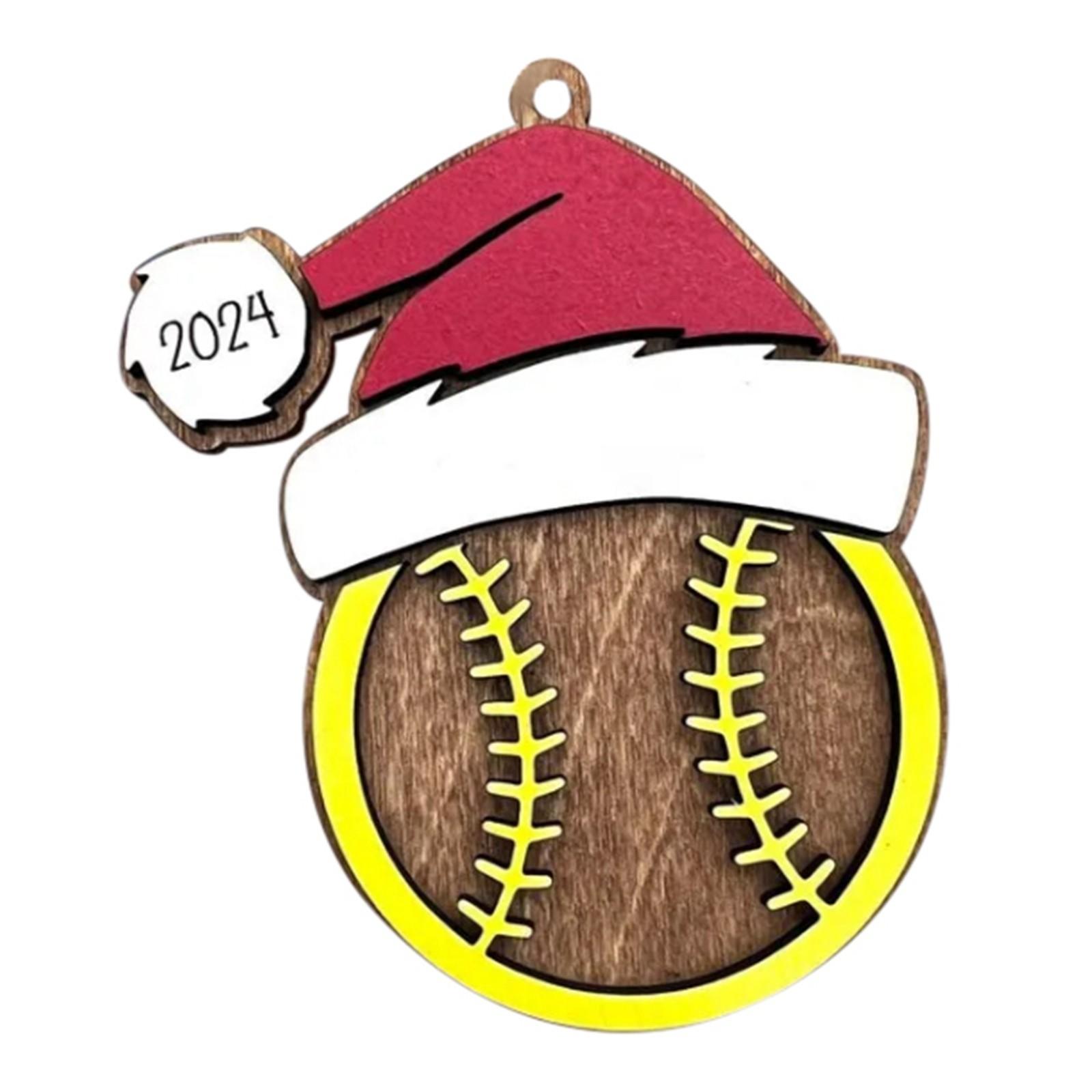 

Рождественская вечеринка Подвеска DIY Спортивные елочные украшения Футбол Бейсбол Регби One Size