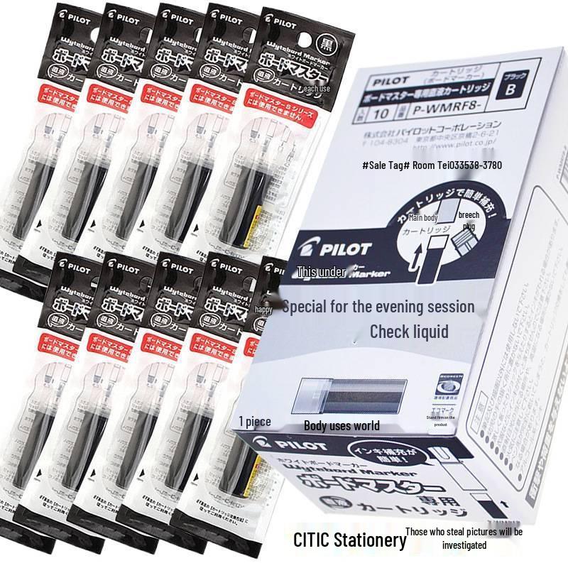 PILOT Hyaku Raku Raderbar Whiteboardpenna, Stor Kapacitet, Utbytbar Spets