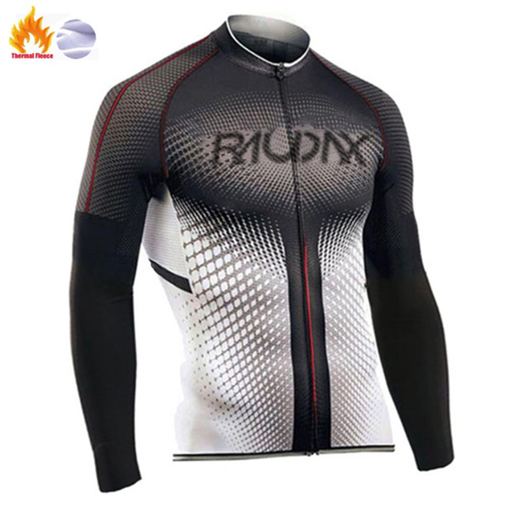Winter Cycling Jersey Set Men Thermal Fleece Cycling Clothing Black Road Bike Suit MTB Uniforme Bicycle Maillot Ciclismo