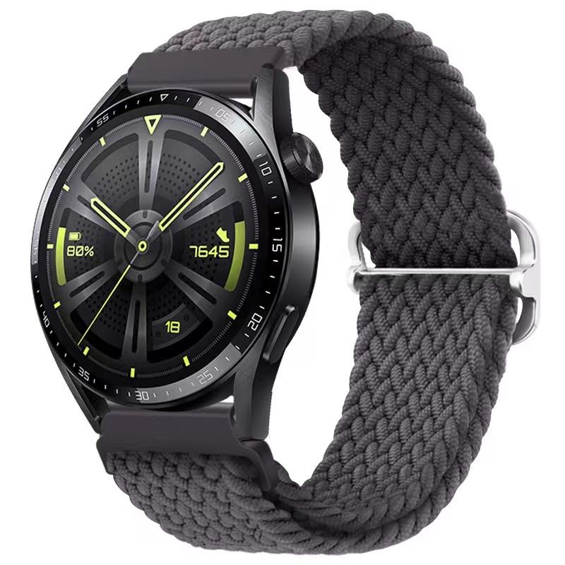 22mm Nylon-Schlaufenarmband für Samsung Watch 46mm/Gear S3/3/4/5/6/7/Huawei Watch GT/2/3/GT5 Pro 46mm Geflochtenes Armband für Amazfit GTR