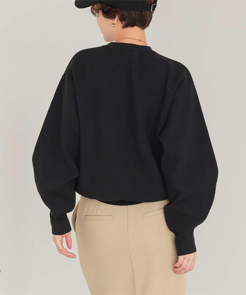 Titibait Crew Neck Free Black Sweat-Like Knit, AEXP4181, Women's, Size,