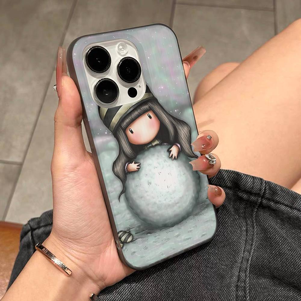 Japan Santoro G-Gorjuss Phone Case For IPhone 17 16 15 14 13 12 11 Corrugated Frosted Soft Cover Anti-Slip