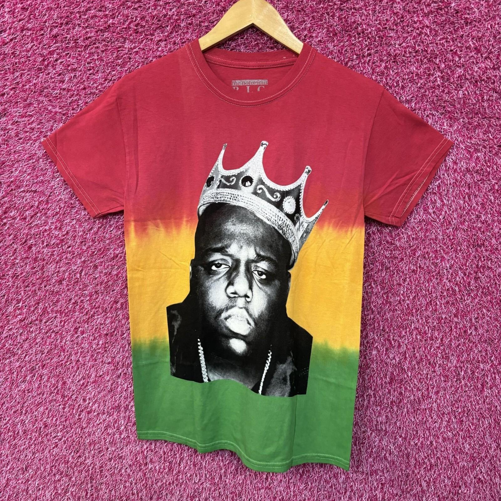 The Notorious BIG King of New York Rap Tricolor Dip-Dye Tee small XXXL