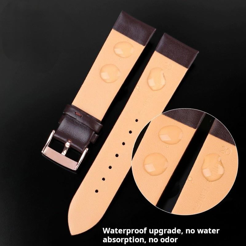 Thin Leather Strap 12 14 15mm 16mm 18mm 19mm 20mm 22mm For Tissot Longines Casio Watch Band Men Women Brown Blue White Bracelet