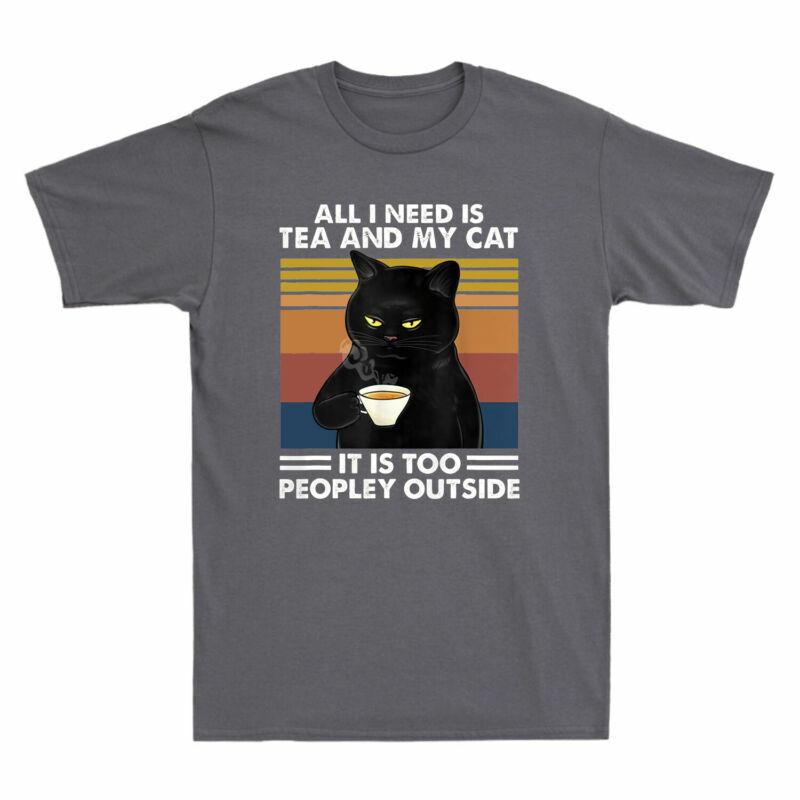 Unisex Tea Too Need I Cat Peopley Its Outside My And All Retro Cat Black Is Tshirt