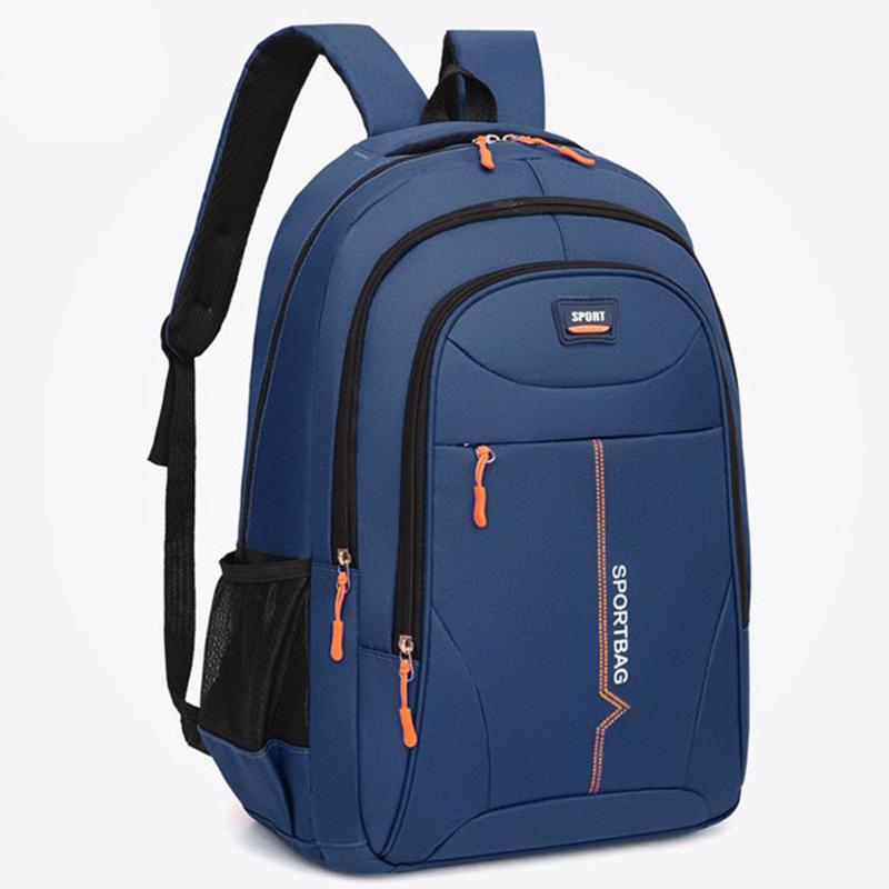 Men'S Double-Shoulder Bag With Multiple Compartments, Suitable For School And Travel, Made Of Nylon Material