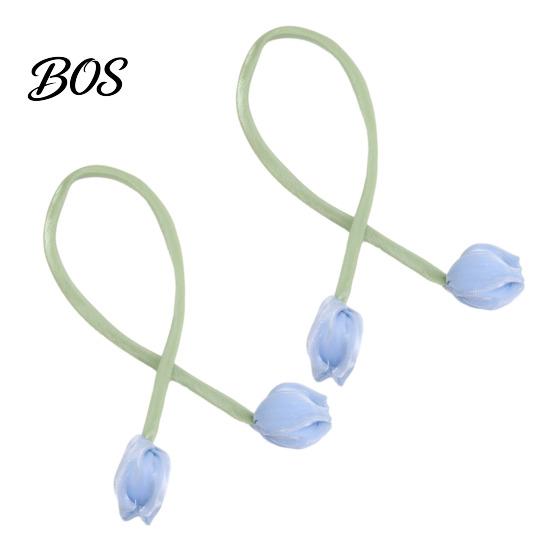 Versatile Curtain Ties 2Pcs Tulip Bud Ties, Decorative Tiebacks, Flower Buds Soft Rope Tiebacks for Bedroom Curtains Patio Drapes Macaron Color