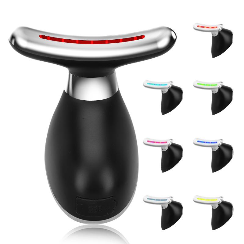 Instrument Zweifach-Mikrostrom-Gesichtseinführer Vibrationsmassagegerät Halsmuster-Instrument Hautverjüngung Hals-Schönheitsinstrument