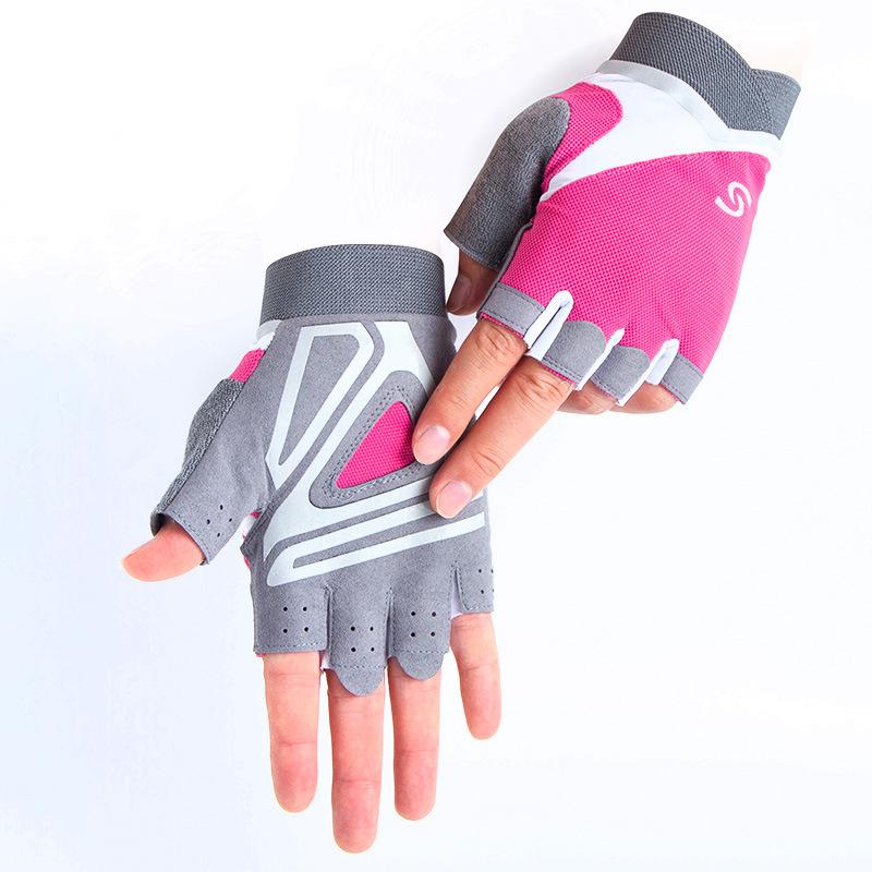 Fitness Gloves for Women with Half Finger Anti-cocoon Cycling Exercise Yoga Breathable Non Slip Wear Resistant Sun Protection Couple Sports Bicycle