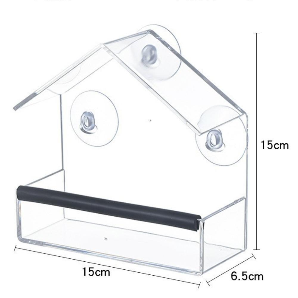 

Dual Seed Tray Window Bird Feeder Tool-Free Clear Bird Feeder New Bird Feeding Bowl Bird Viewing A