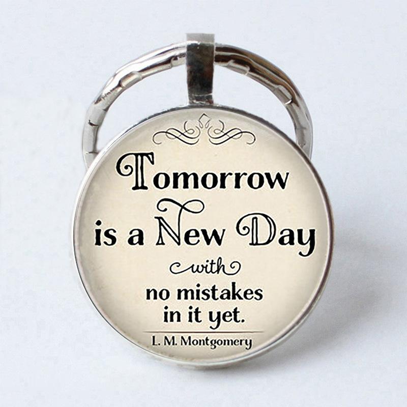 Keychain Accessories Pendant Floral Thanksgiving Text Good Friends Retro Personalized Keychain Gift Pendant