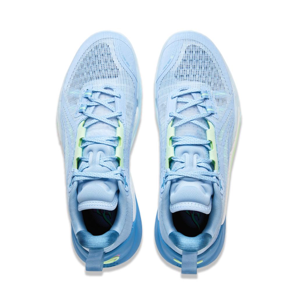 LiNing Flash 10 Bounce Technology Lightweight Rebound Stability Support Non-Slip Breathable Low-Top Basketball Shoes Men sneaker Aurora-Blue ABAU021-4