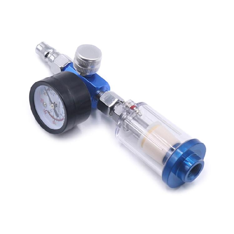 Air RegulatorValve Pneumatic SprayGun Air Regulator Gauges G1/4 Quick Connect