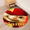 Custom Name Alvin and the Chipmunks Printed Round Rug Carpet Chair Rug Area Rug Entryway Doormats,for Office Chair Living Room Bedroom Kitchen Room.