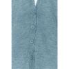 Blauer V-Ausschnitt Strick-Cardigan Tctaw24th00007