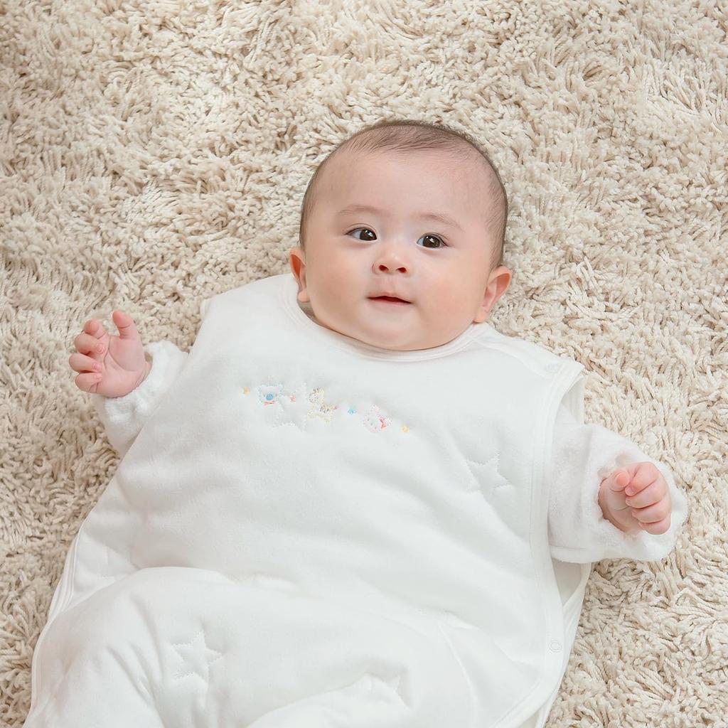 Baby Castle Sugar Baby Sleeper, 0-2 Years Old, Off-White, Made In Japan