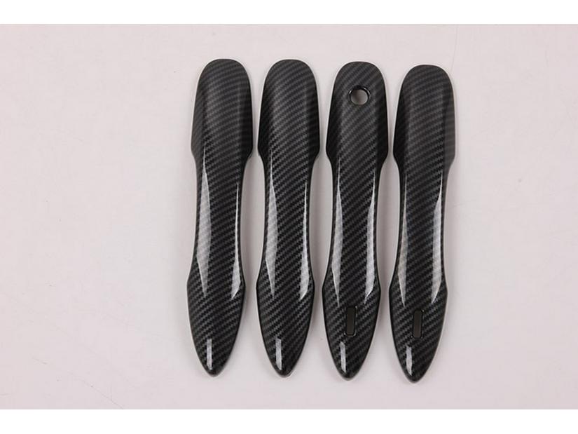 Compatible with 2019 Corolla: ABS Carbon Fiber Outer Door Handle Trim
