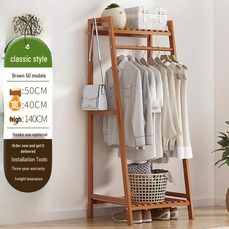 Freestanding Solid Wood Clothes Rack and Hanger