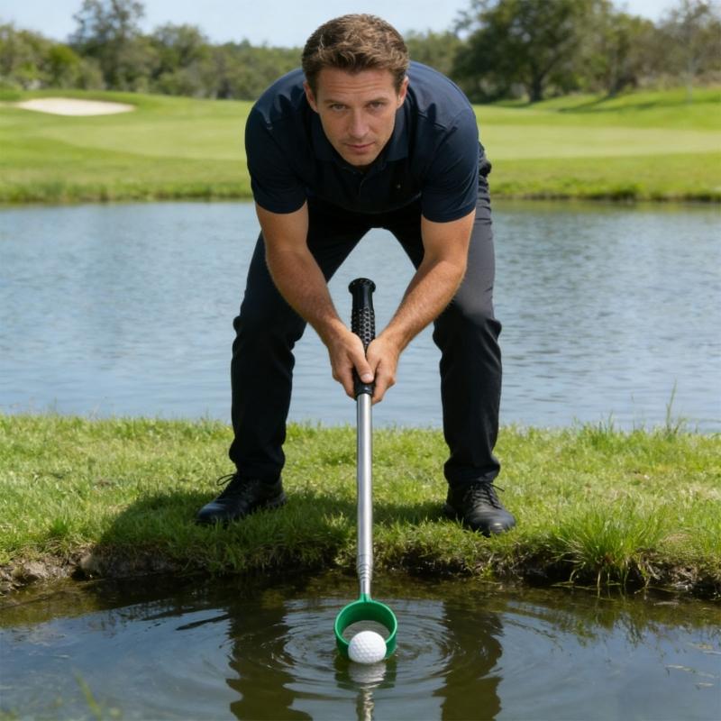 Portable Golf Ball Grabbers Pickup Tool Aluminum Alloy Golf Ball Grabbers Telescopic Ball Retrievers Easy to Use