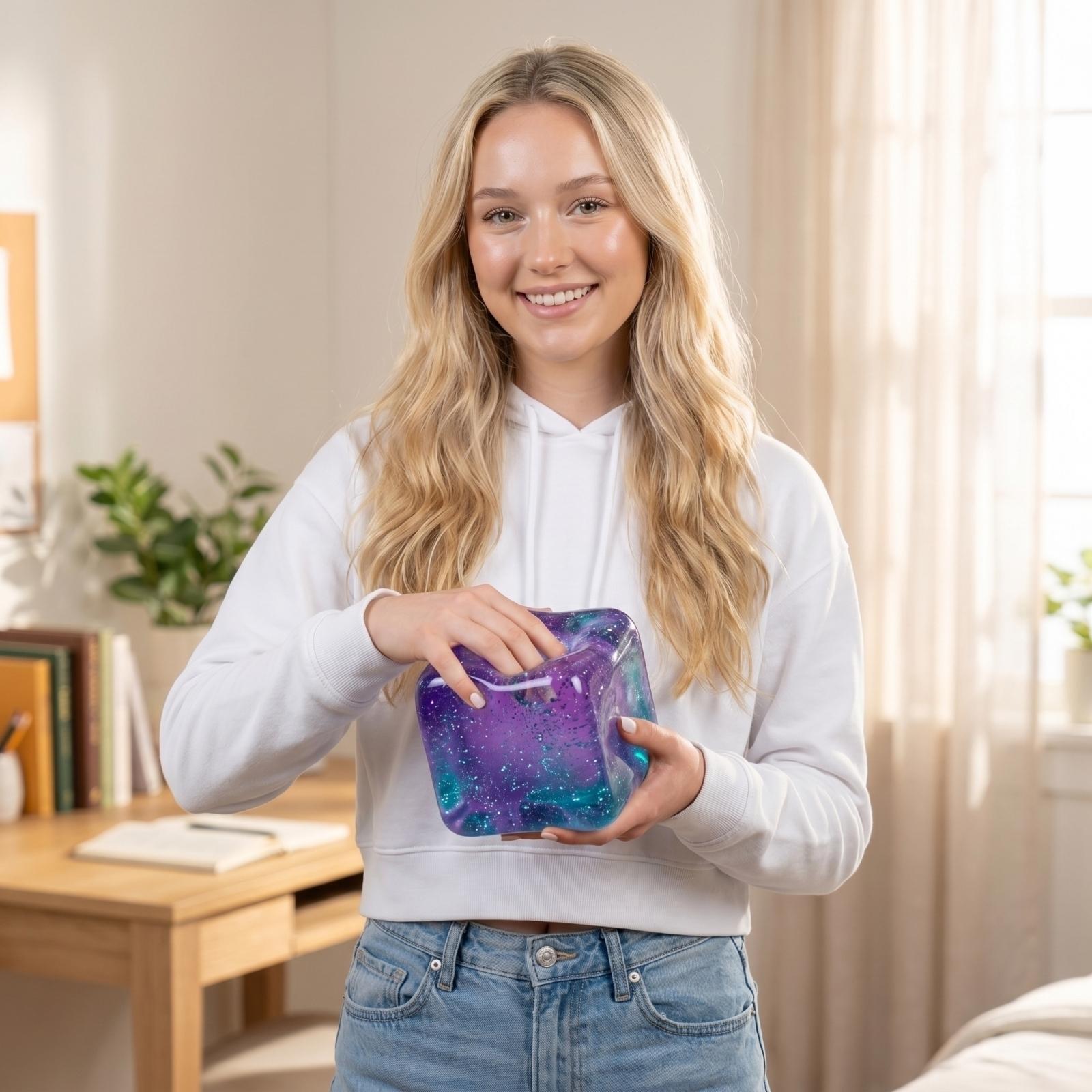 

Slow Rebound Stress Relief Toy Soft Cube Shaped Decompression Toy for Students and Office Relaxation Handheld Sensory Fidget Toy One Size фіолетовий