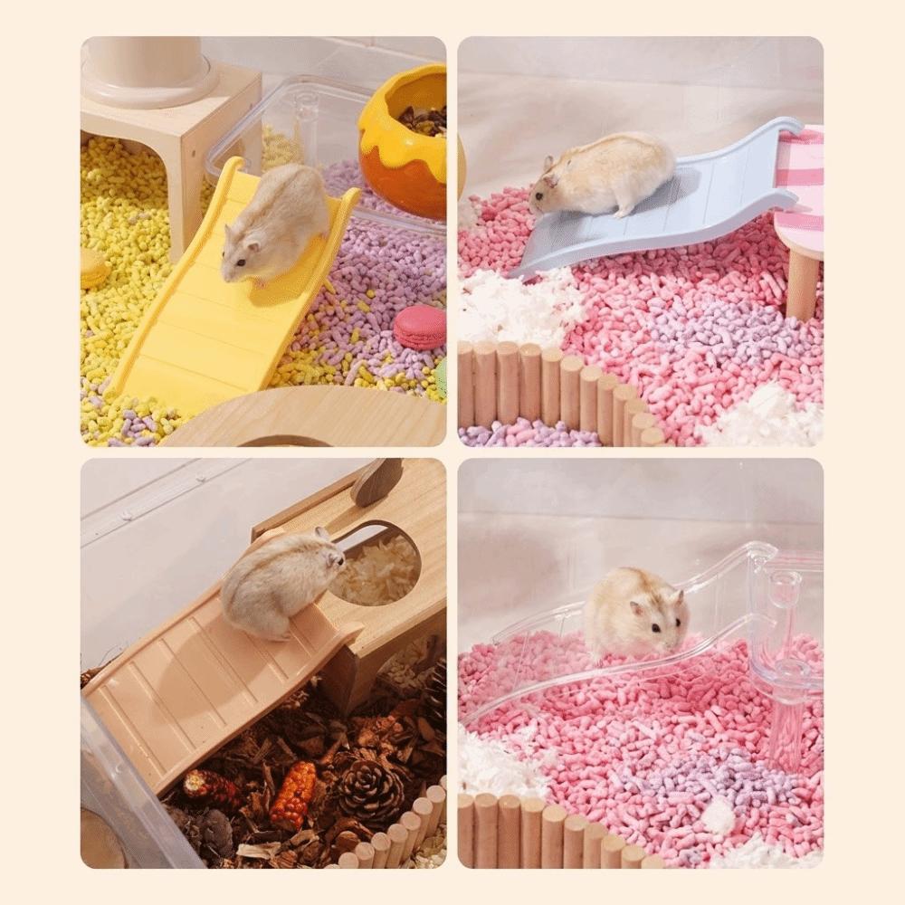 Colorful Hamster Climbing Ladder Interactive Wave Shape Hedgehog Ladder Decorative Guinea Puzzle Toy Pet Habitat