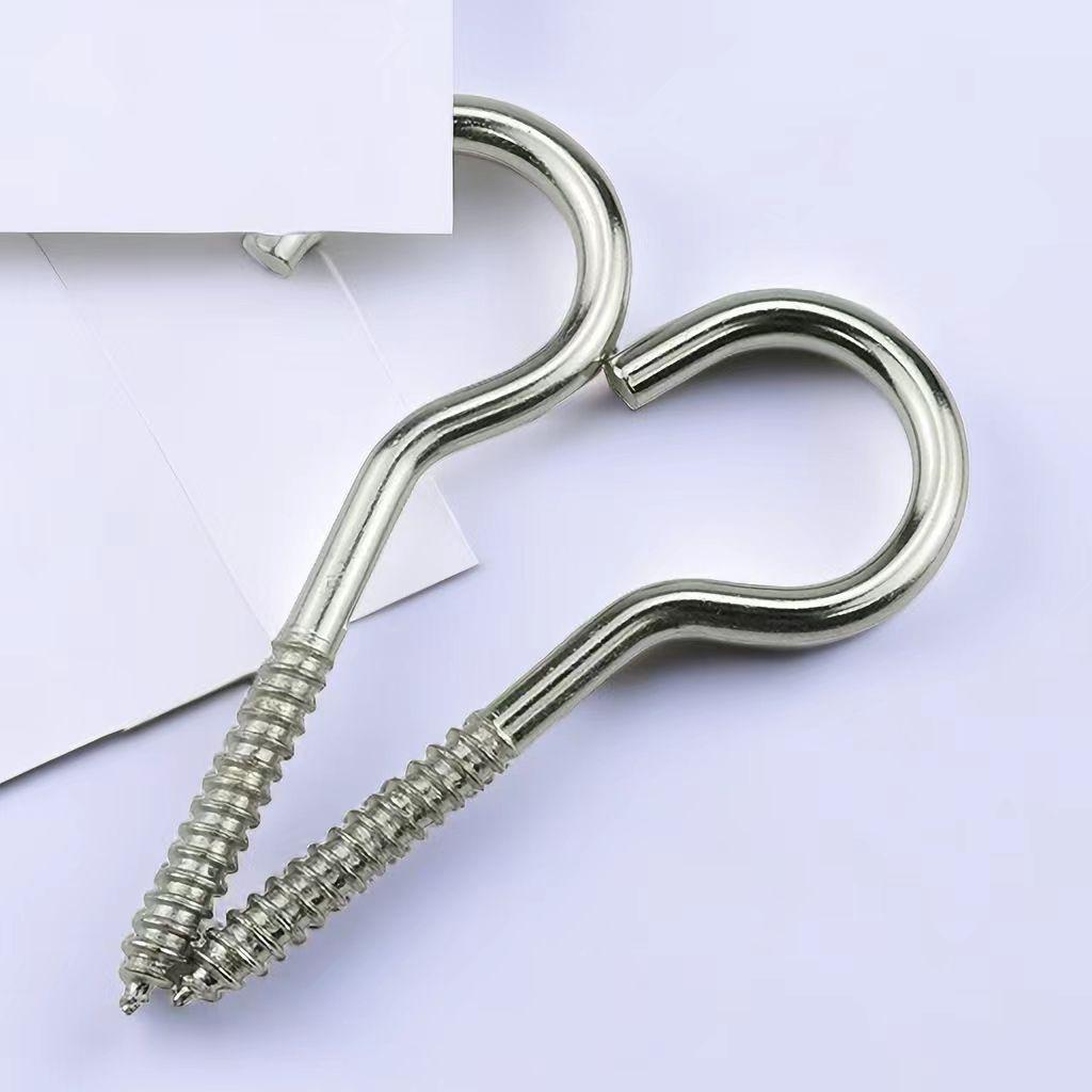 Nickel-Plated Self-Tapping Eyelet Hook Screw