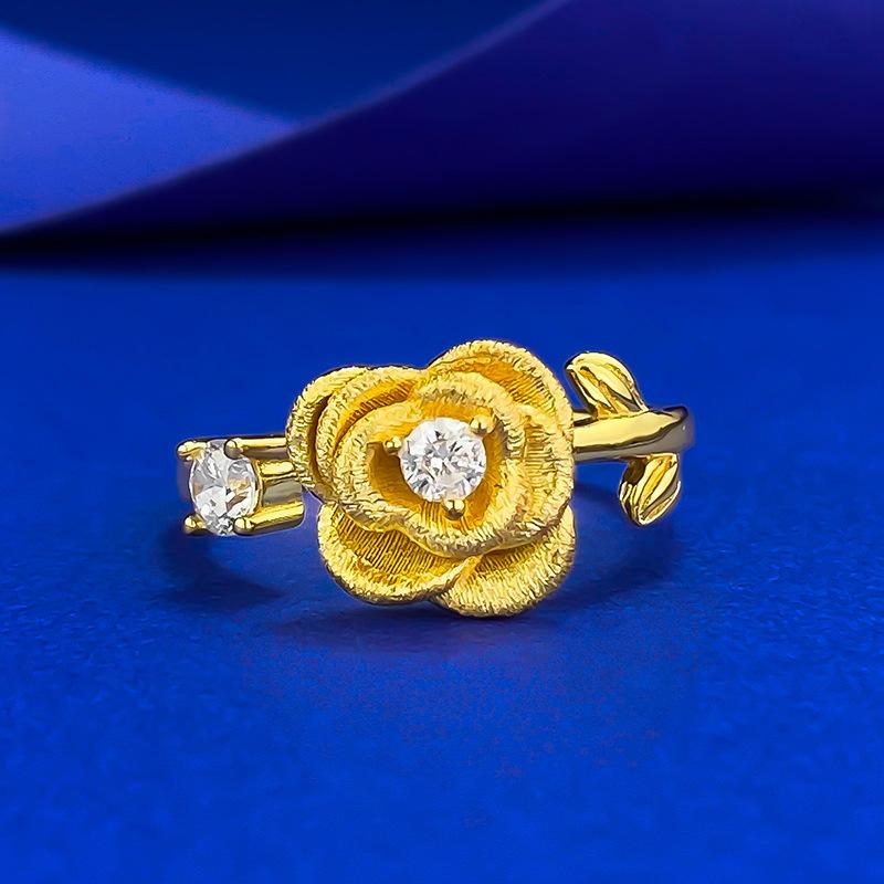 

Кольцо с матовым розовым сверкающим бриллиантом, женское, легкая роскошь, высококлассное кольцо, кольцо No. 9