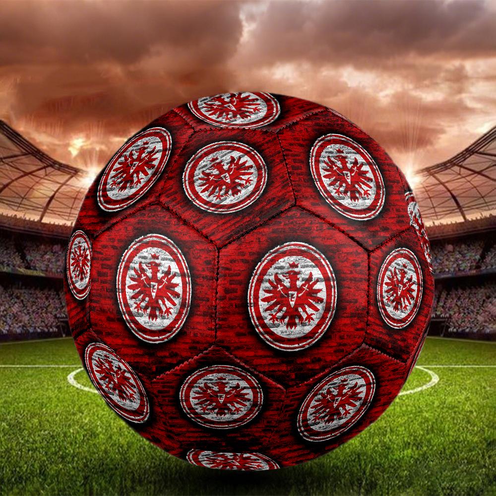 Eintracht Frankfurt logo size5 Soccer Ball, colorful, suitable for all ages, machine-stitched, PVC material, competition grade,durable and high bounce