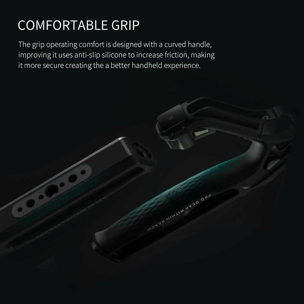 TILTA Xeno Top Handle with NATO Compatible with Tilta Camera Cages and NATO Attachments Titanium Gray Mount, - (TA-XTH3-TG)