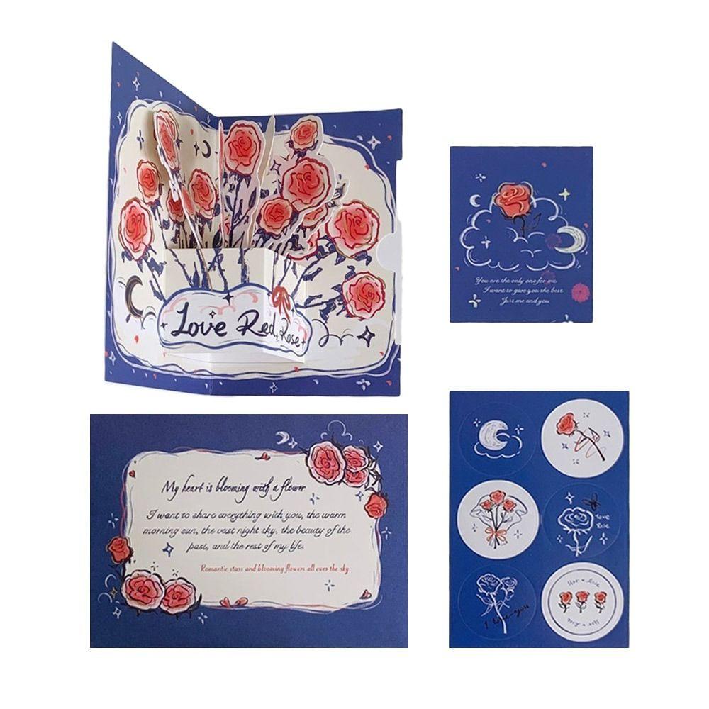 

Роза Свадебные Приглашения Всплывающие Открытки Благословения Любви Удивленные Благодарственные Открытки синий