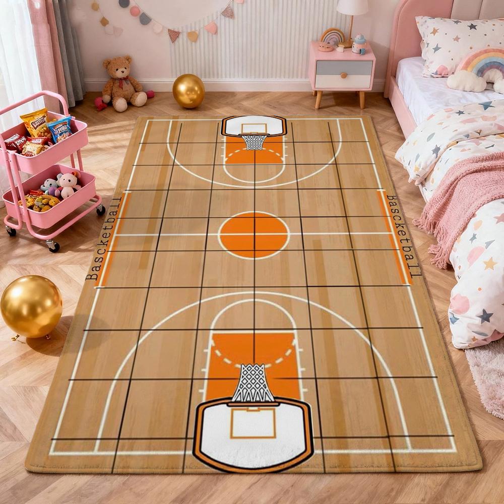 Basketball Court Rectangular Rug Allseason Carpet For Gaming Room Study Living Room Home Party Decor Christmas Gift