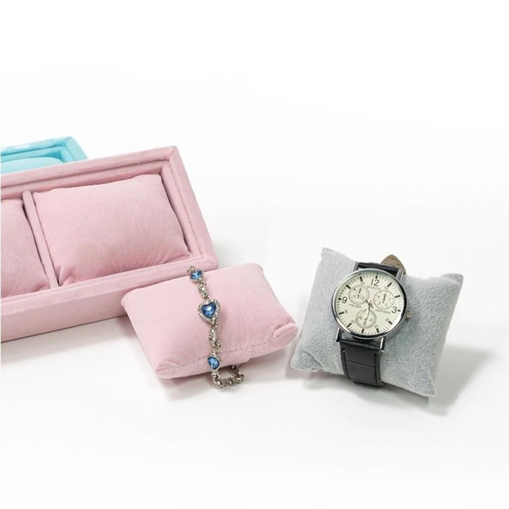 4 Slots Velvet Jewelry Organizer with Soft Pillow Watches Display Holder  Bracelet Bangle Watches
