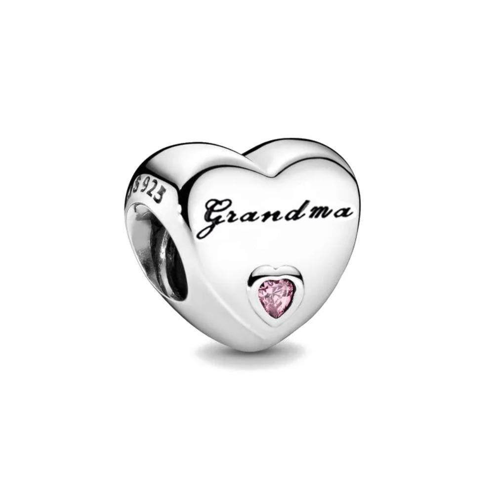 925 Silver Heart Series Four Leaf Clover Charms DIY Bracelet Necklace Jewelry Gift for Women Sister Friendship