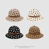 Unisex Baby Polka Dot Leather Trim Bucket Hat - Spring & Autumn Fashion 2026