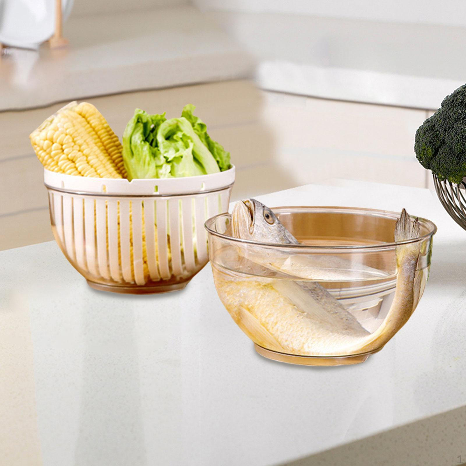 

Double Layer Kitchen Colander for Washing Fruits And Vegetables S