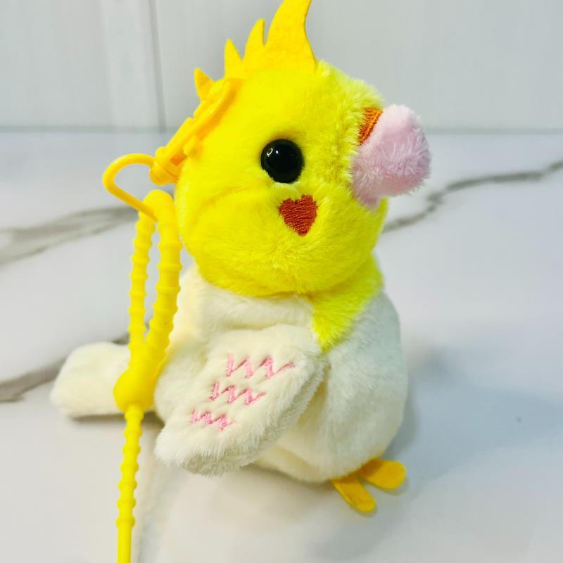 Поющие братья-попугаи говорящая плюшевая игрушка рюкзак подвеска кукла 10cm (basic style) — фото 4