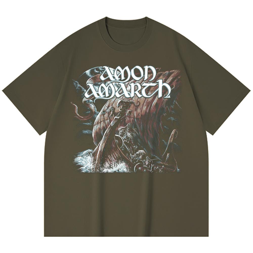 230 Gsm 100% Cotton Heavy Metal T-Shirt  Rock Band Popular Music Print Unisex Heavy Cotton T Shirt