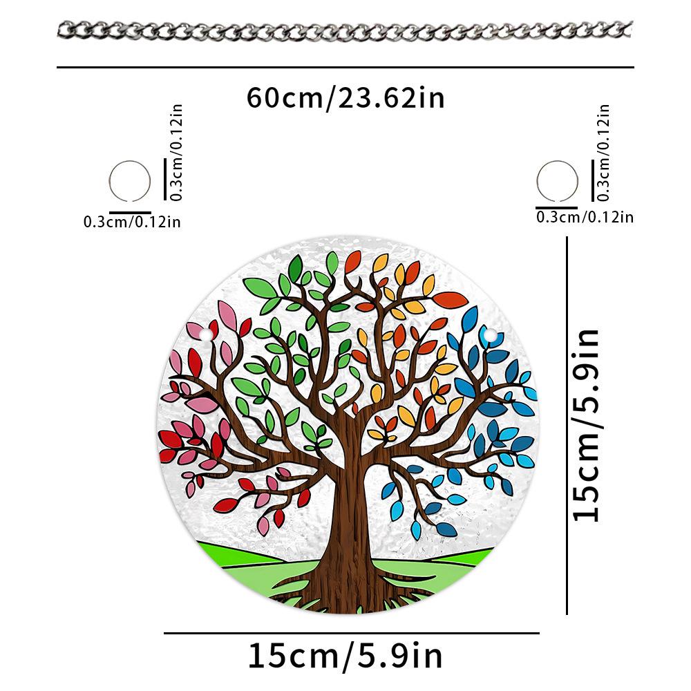 1pc Tree of Life Turtle Butterfly Dragonfly  Acrylic Home Wall Decoration Chain Pendant Pendant