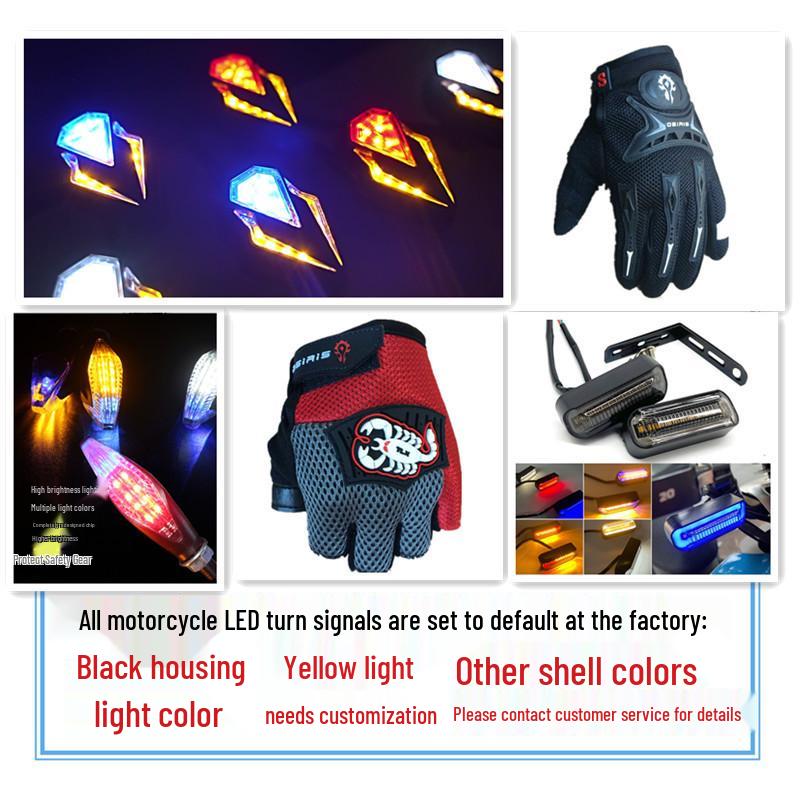 Dual-Color LED Motorcycle and Electric Vehicle Turn Signal Light