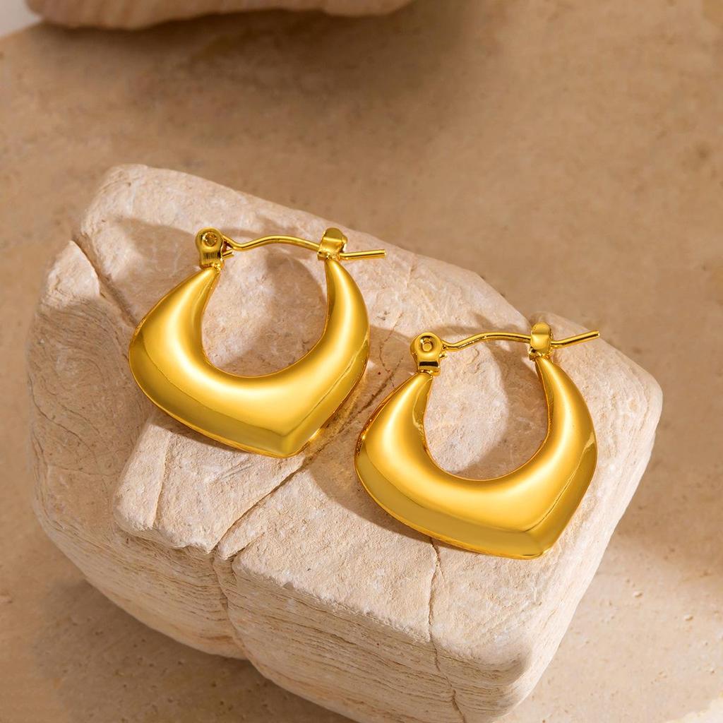 Raffinate Ear Cuff in Acciaio Titanio Oro 18k per Donna